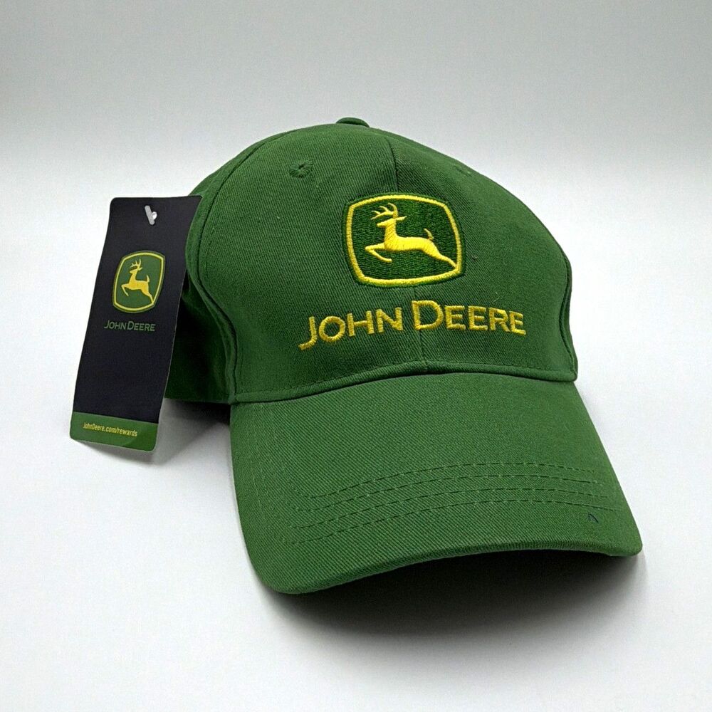 John Deere Green Adjustable Strapback Baseball Cap "Nothing Runs Like A Deere"